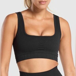 GYMSHARK Minimal Black Sports Bra